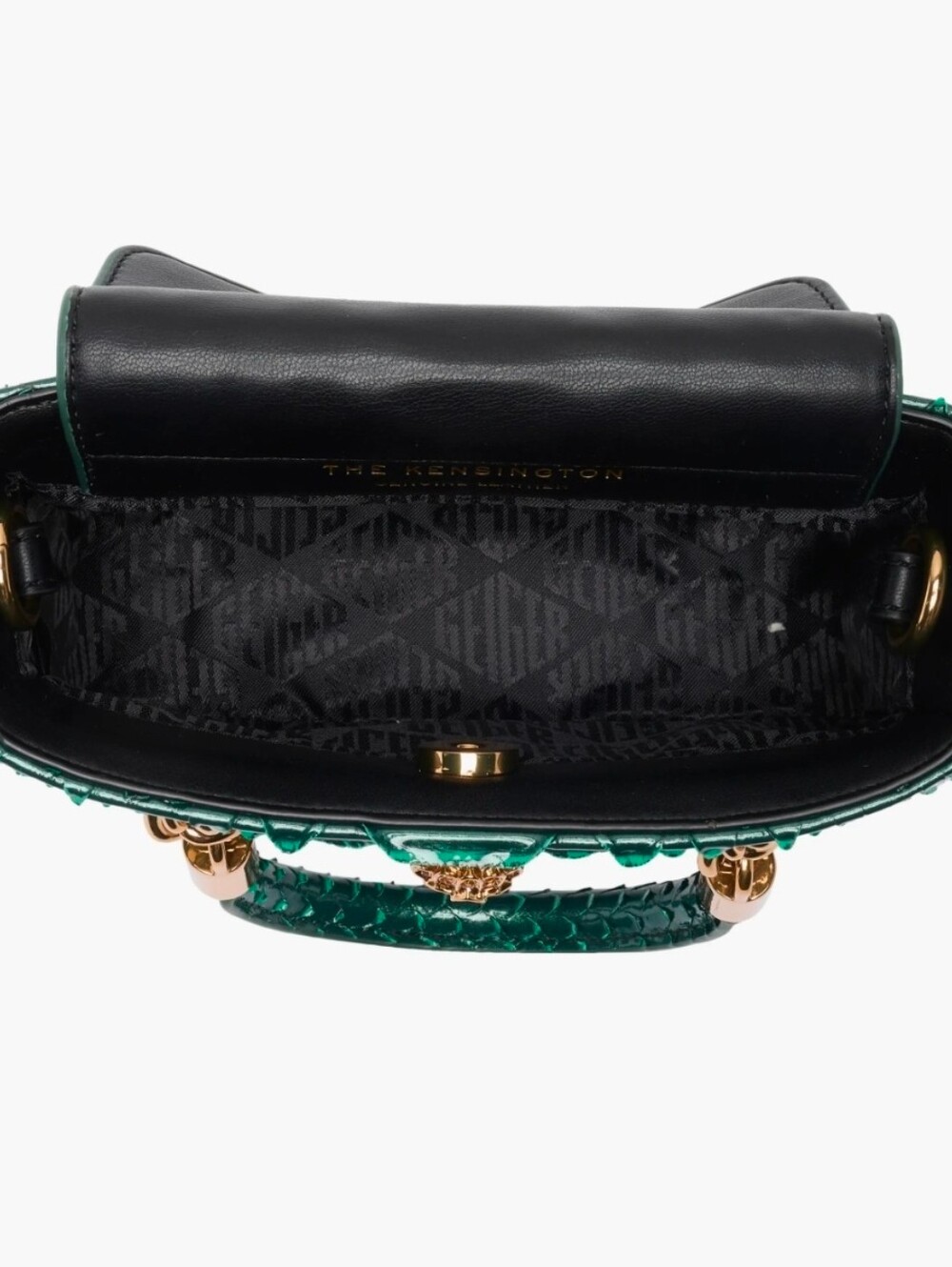 Kurt Geiger Green Snake-Embossed Crossbody Bag w/ Wallet NWT! (Retail $535) - Picture 12 of 16